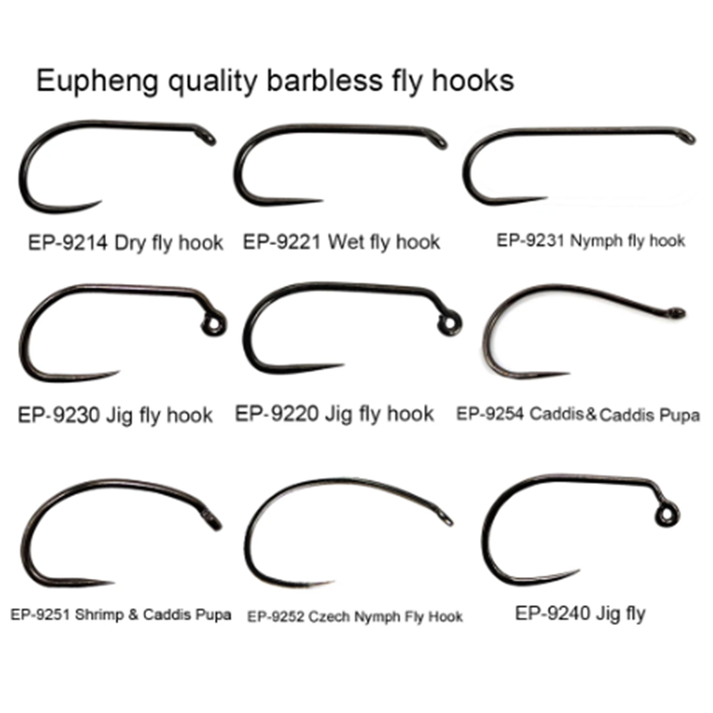 Fishing Hook Barbless - Aventik Eupheng 100PCS Anzuelos de pesca