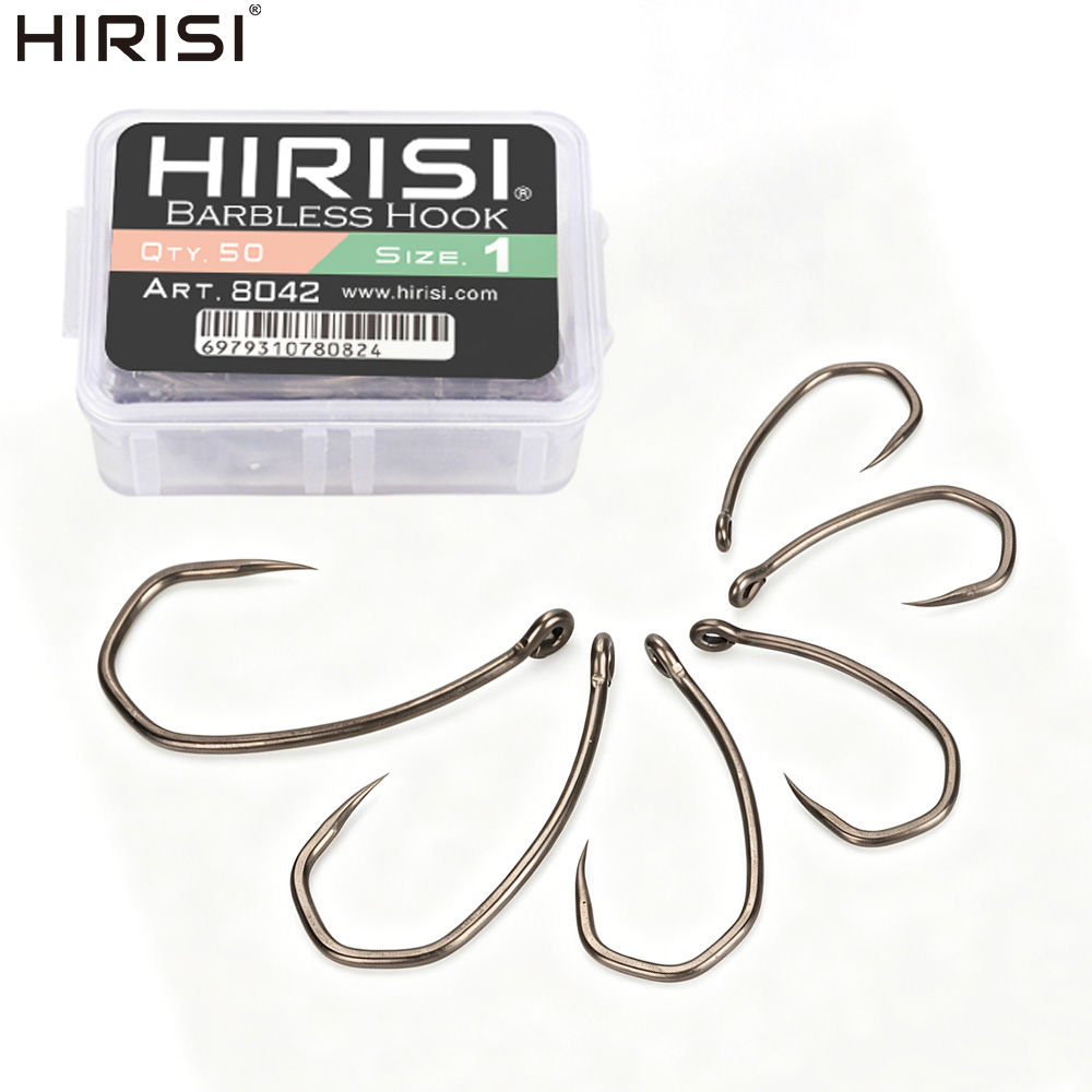 Fishing Hook Barbless - Hirisi 8042 - 100 Anzuelos de