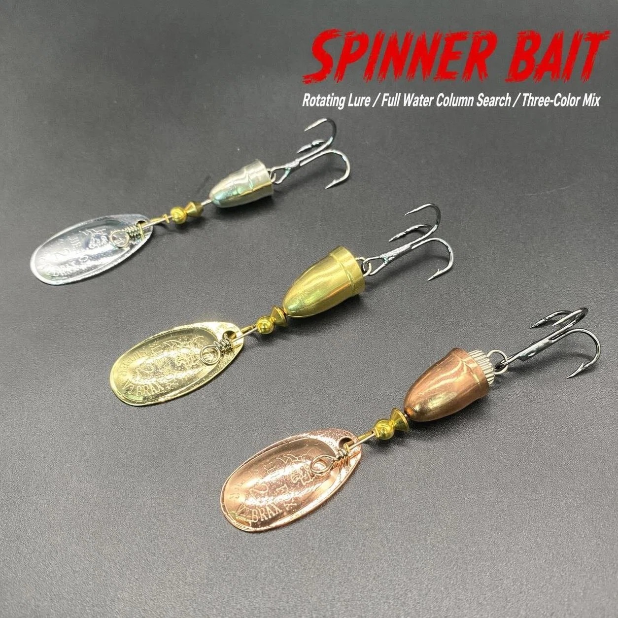 Fishing Hook Treble - 1 unidad de señuelo giratorio metálico