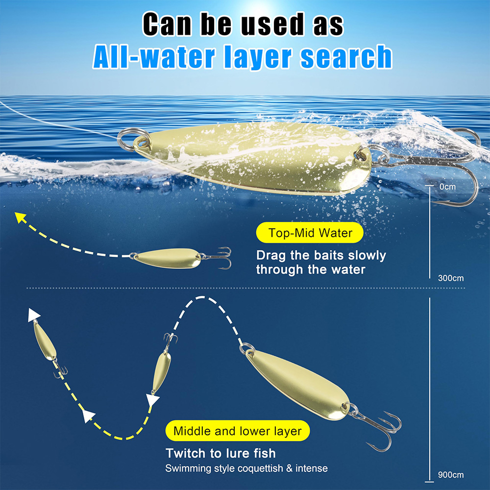 Cucharas de pesca de Metal, Se - Fishing Hook Treble reseña y precio