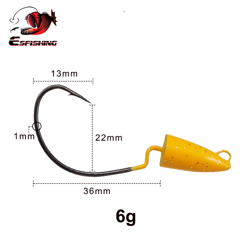 ESFISHING-anzuelo compensado d - Fishing Hook Offset reseña y precio