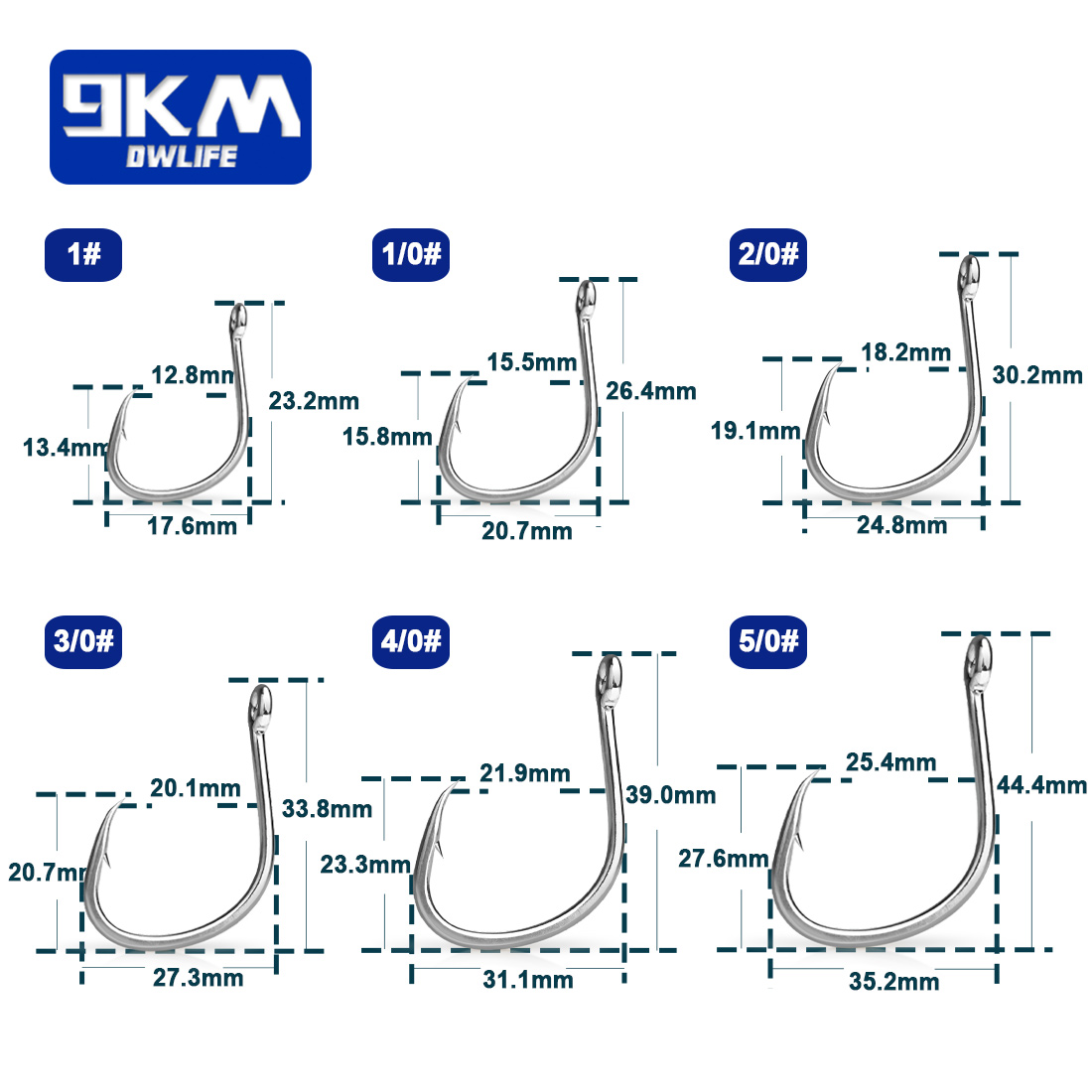 Anzuelos de pesca de 9KM, anzu - Fishing Hook Barbless reseña y precio